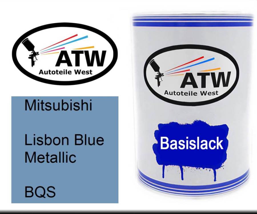 Mitsubishi, Lisbon Blue Metallic, BQS: 500ml Lackdose, von ATW Autoteile West.